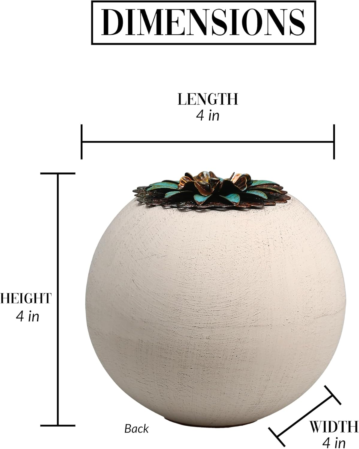 Pavilion - a Little Bit of Heaven in Our Home - 4" round Tealight Terracotta Candle Holder with Metal Lid in Memory Loss of Loved One Remembrance Bereavement Grief Funeral Gift with Beautiful Gift Box image number 3