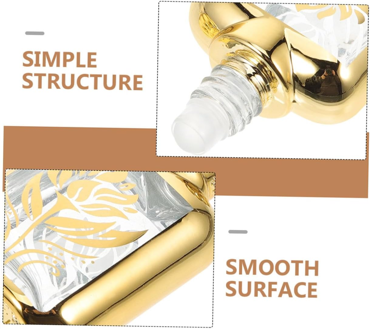 Essential Shaped Roller Bottle Empty Glass Perfume Container for Travel Lightweight and Portable Aromatherapy Bottle for Personal and Spa Use image number 2