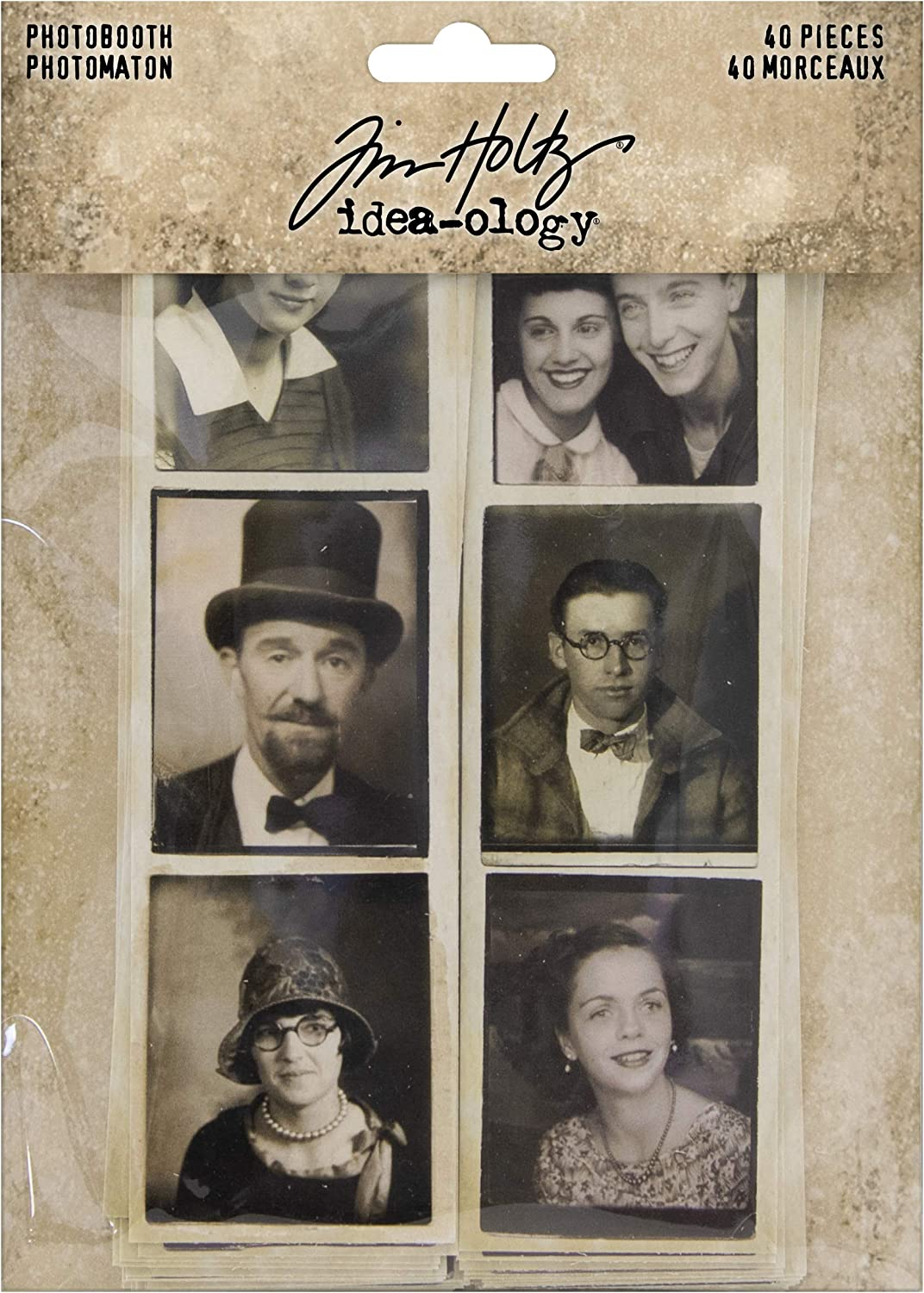 Tim Holtz, Advantus TH93799 Photobooth Vintage Photos, Black and White