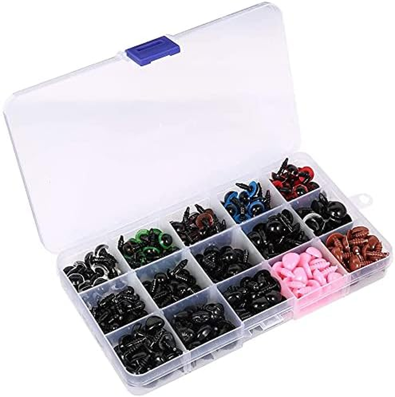 Plastic Safety Eyes and Noses with Washers 560 Pcs, Craft Doll Eyes and Teddy Bear Nose for Amigurumi, Crafts, Crochet Toy and Stuffed Animals image number 1