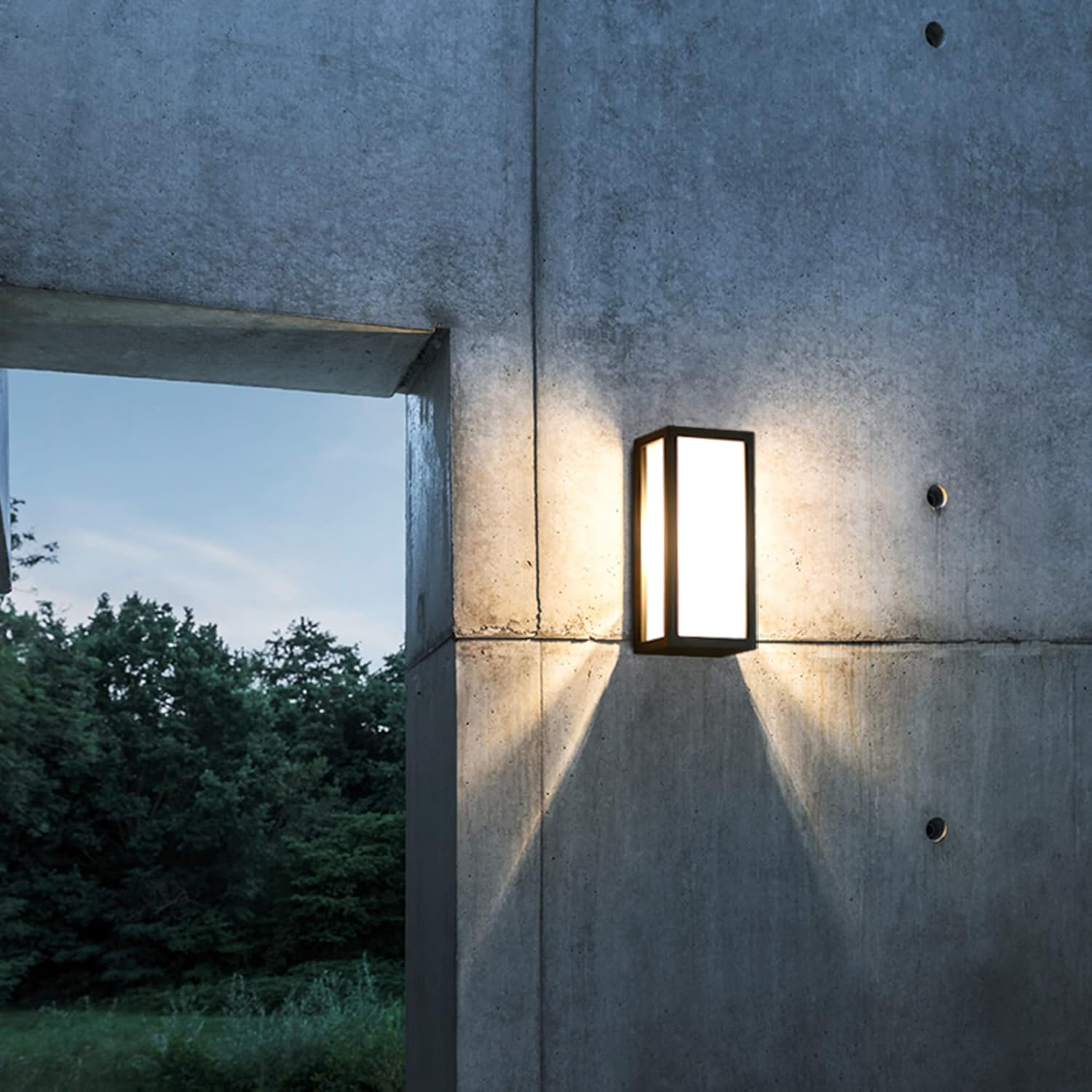 LED outside Wall Light, Aluminum Outdoor Wall Lamp Exterior Wall Sconce, IP54 Waterproof, 870LM 3000K Warm White, Anthracite Gray image number 1