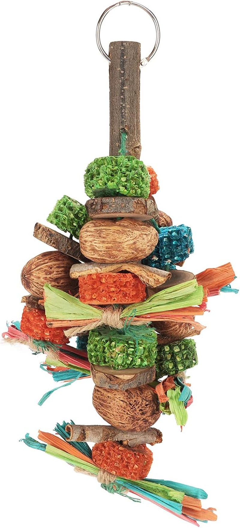 Parrot Chewing Toys, Natural Bark Corncob Nuts Parrot Toys, Bird Beak Trimmer, for Small and Medium Parakeets, Cockatiels, Conures, Budgies, Lovebirds image number 5