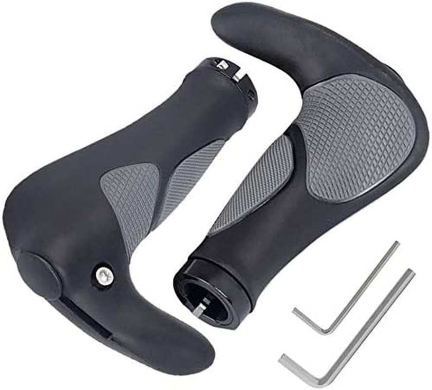 Yakamoz Ergonomics Comfort Design Bike Grips Bicycle Handlebar Grips with Anti-Slip Locking Ring for Cycling MTB Mountain Road Folding Bike 22.2Mm Dia.Handle Bar