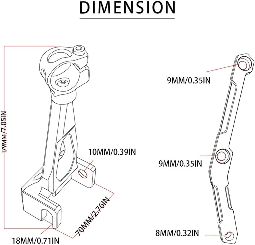 Motorcycle Steering Stabilizer for MT-09 for MT09 for MT for FZ 09 FZ09 FZ-09 2013-2020 Motorcycle Steering Stabilize Damper Bracket Mount Shock Damper (Color : W) image number 5