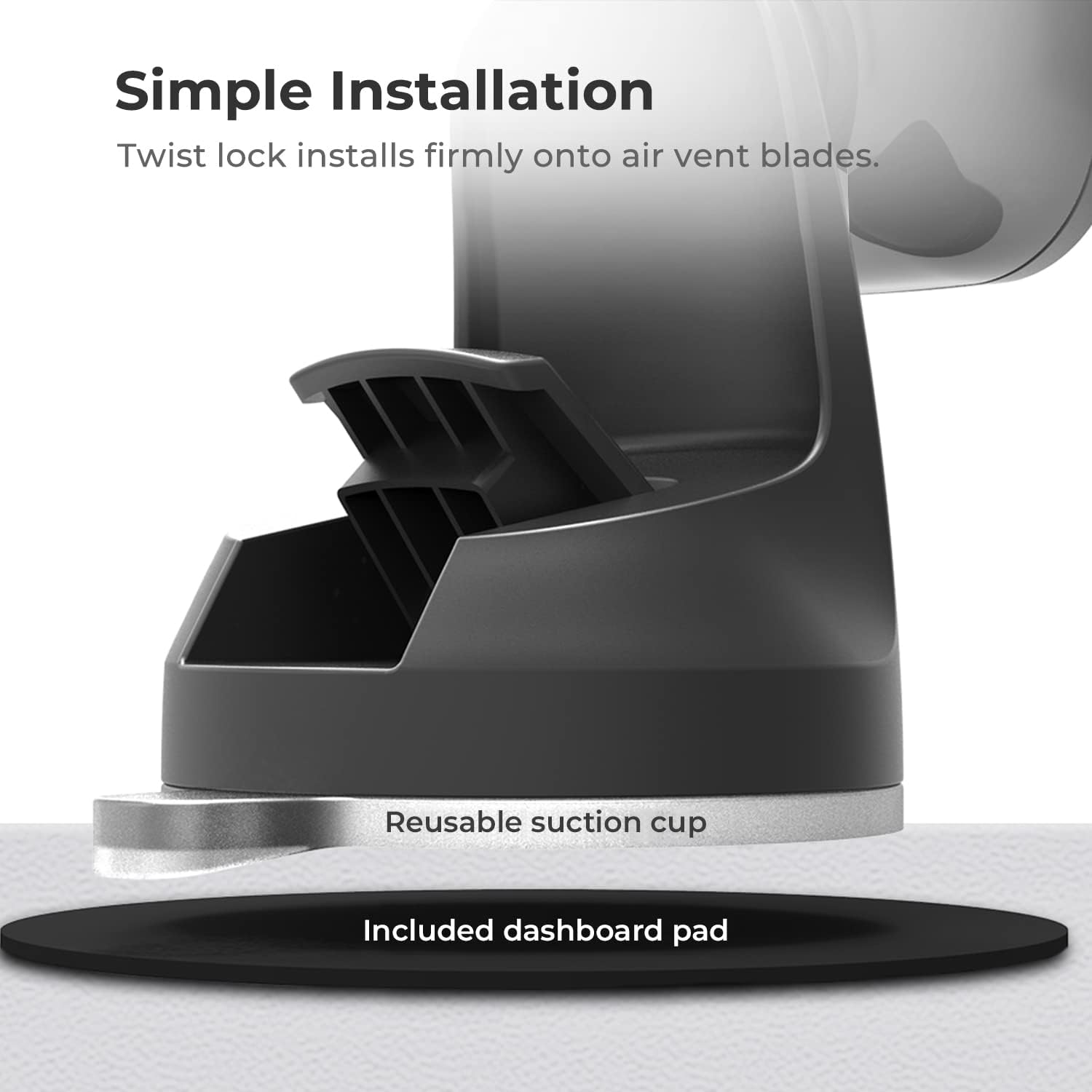 Iottie Itap 2 Magnetic Dashboard Car Mount Holder || Cradle for Samsung Galaxy S22, Google Pixel 7, Motorola Moto G, Oneplus 10, Sony Xperia & Other Android Smartphones image number 1