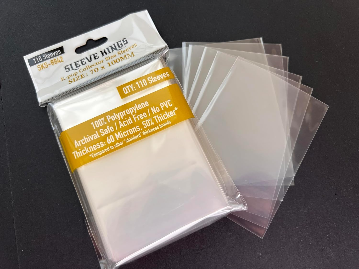 Sleeve Kings Board Game Sleeves Kpop Collector Size (70Mm X 100Mm) (110 Sleeves per Pack) image number 1