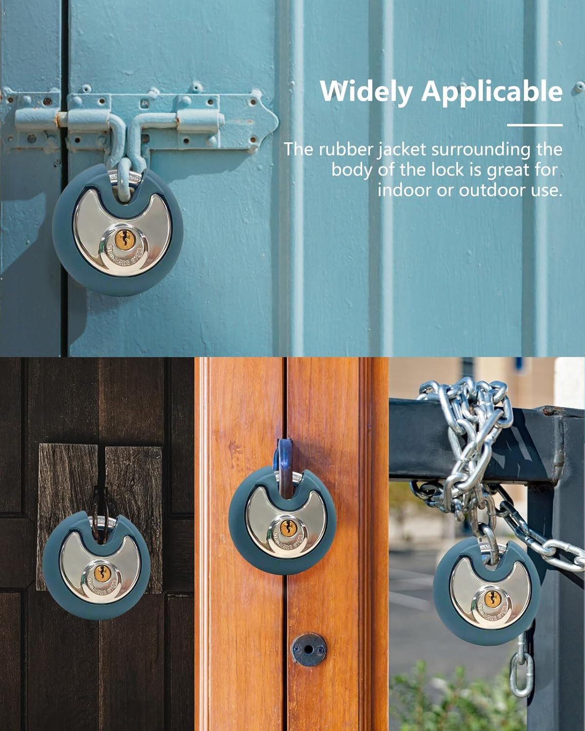 DAYGOS Disc Storage Lock for Storage Unit, Outdoor Waterproof round Padlock, Heavy Duty Circle Lock with Keys for Uhaul,Moving Truck,Pods Container(3/8-Inch Shackle) image number 2