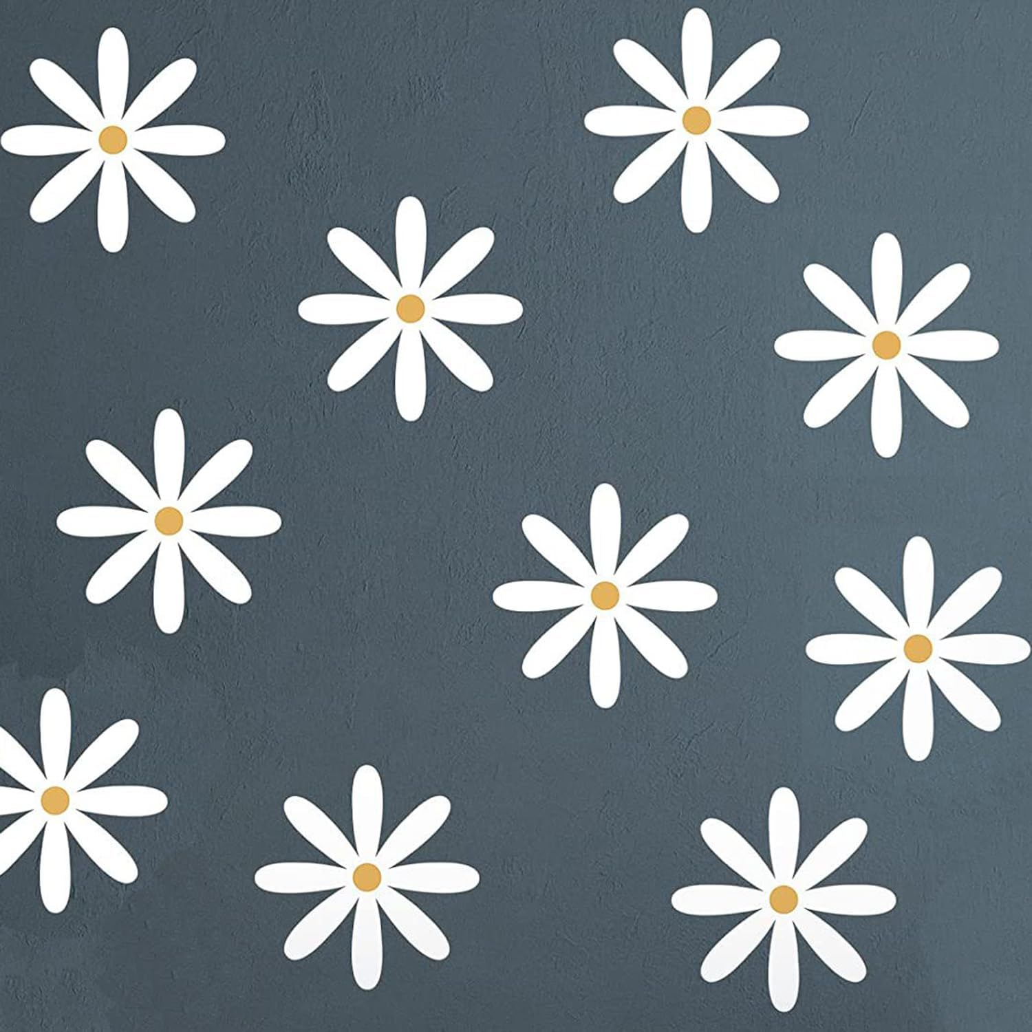 Daisy Wall Decals Vinyl Wall Decals Daisy Stickers Boho Floral Wall Stickers for Kids Nursery Wall Art Bedroom Classroom (Color02-9Sheets/90Pcs) - Color-8Sheets/48Pcs image number 5