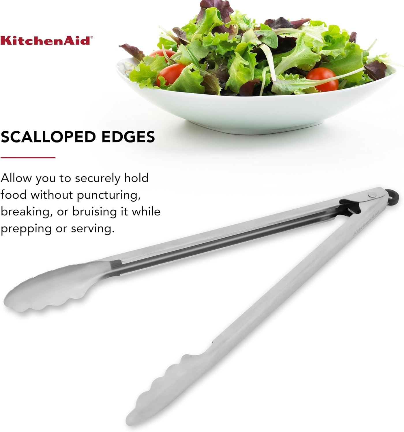 Kitchenaid Stainless Steel Long Tongs, 14 Inch image number 2