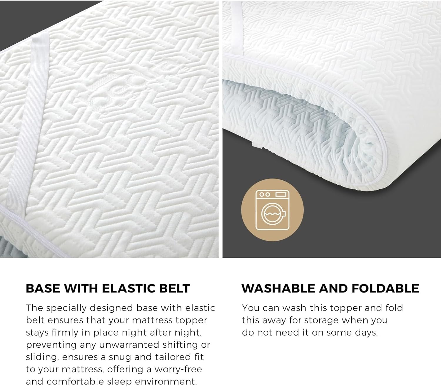 King Mattress Topper 10Cm Thickness Mattress Cover Cool Gel