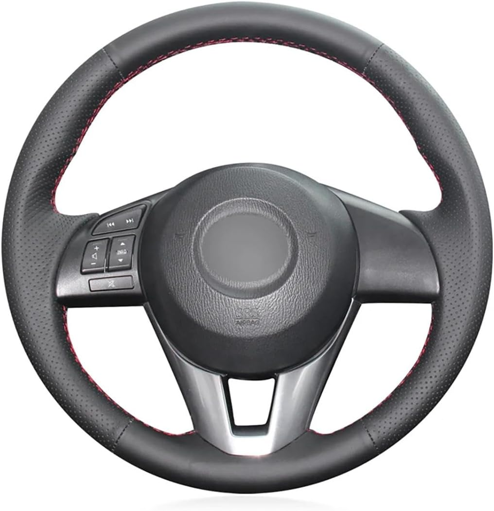 Fit for Mazda CX-5 (KE) 2012-2017,Stitch Steering Wheel Cover,Car Wheel Cover Black,Steering Wheel Leather Wrap,Car Accessories