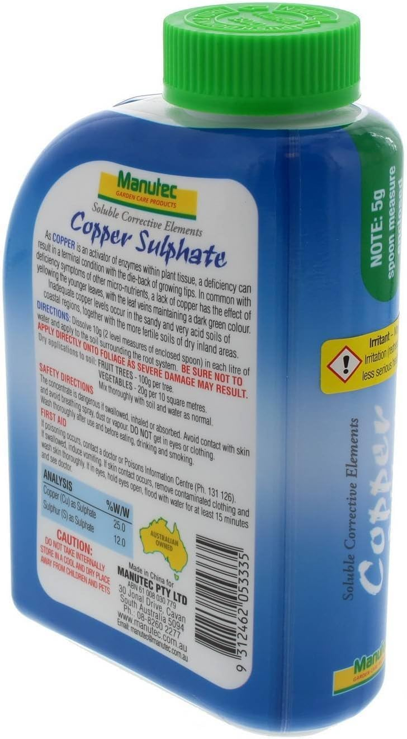 Copper Sulphate Bluestone Soluble Corrects Copper Deficiences Manutec 500G image number 5