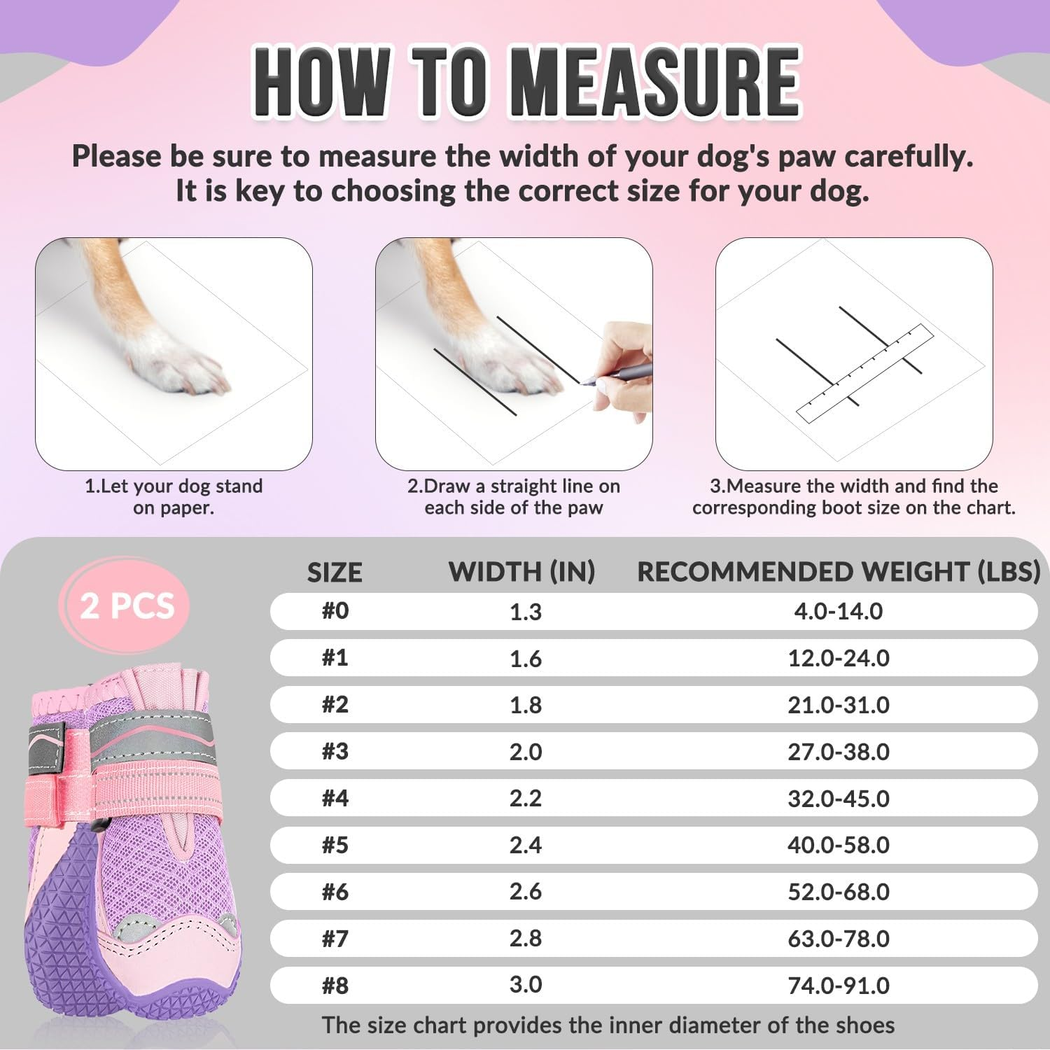 Slowton Dog Boots, Breathable Dog Paw Protector, Dual Adjustable & Washable Non-Slip Puppy Shoes with Reflective Strip for Injured Paws, Comfortable Walking Boots for Small Medium Large Puppy image number 4