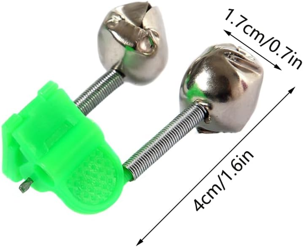 100Pcs Fishing Rod Bite Alarms, Tackle Loud Dual Alert Bells Fishing Rod Bite Alarm Bell, Special Double Bell the Signal Is Crisp and Loud, Accurate image number 5