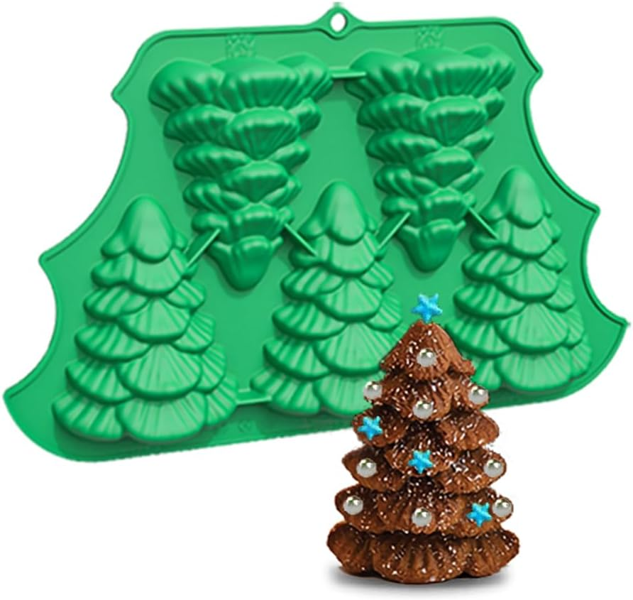 Pattern Christmas Chocolate Moulds Silicone Christmas Cake Chocolate Mould Christmas Silicone Fondant Moulds Silicone Christmas Fondant Moulds 3D DIY Baking Tools
