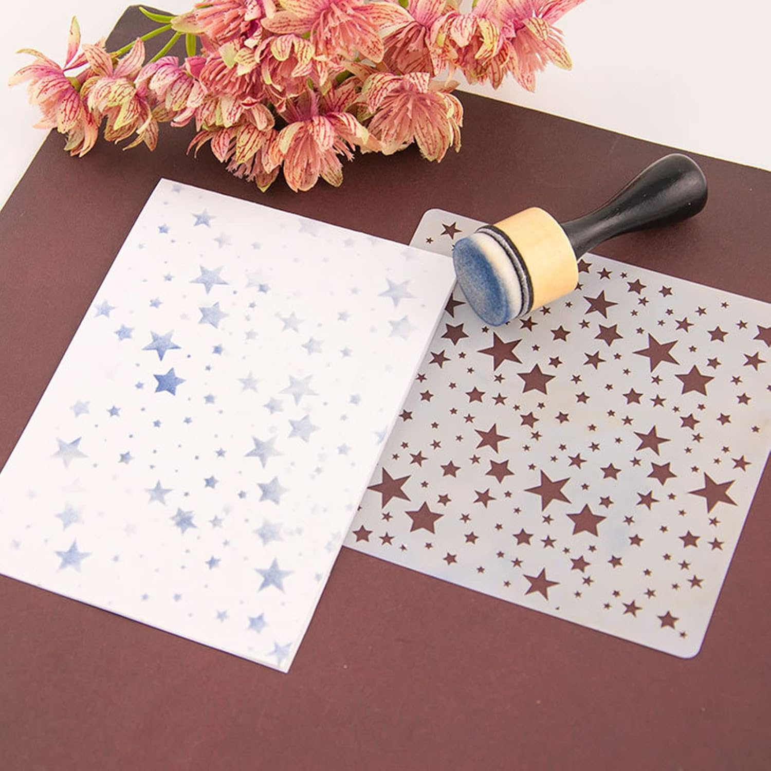 Ink Blending Tool, Wooden Handle Ink Paints Mixing Blending Tool DIY Crafts Painting Tools for Scrapbooking image number 6