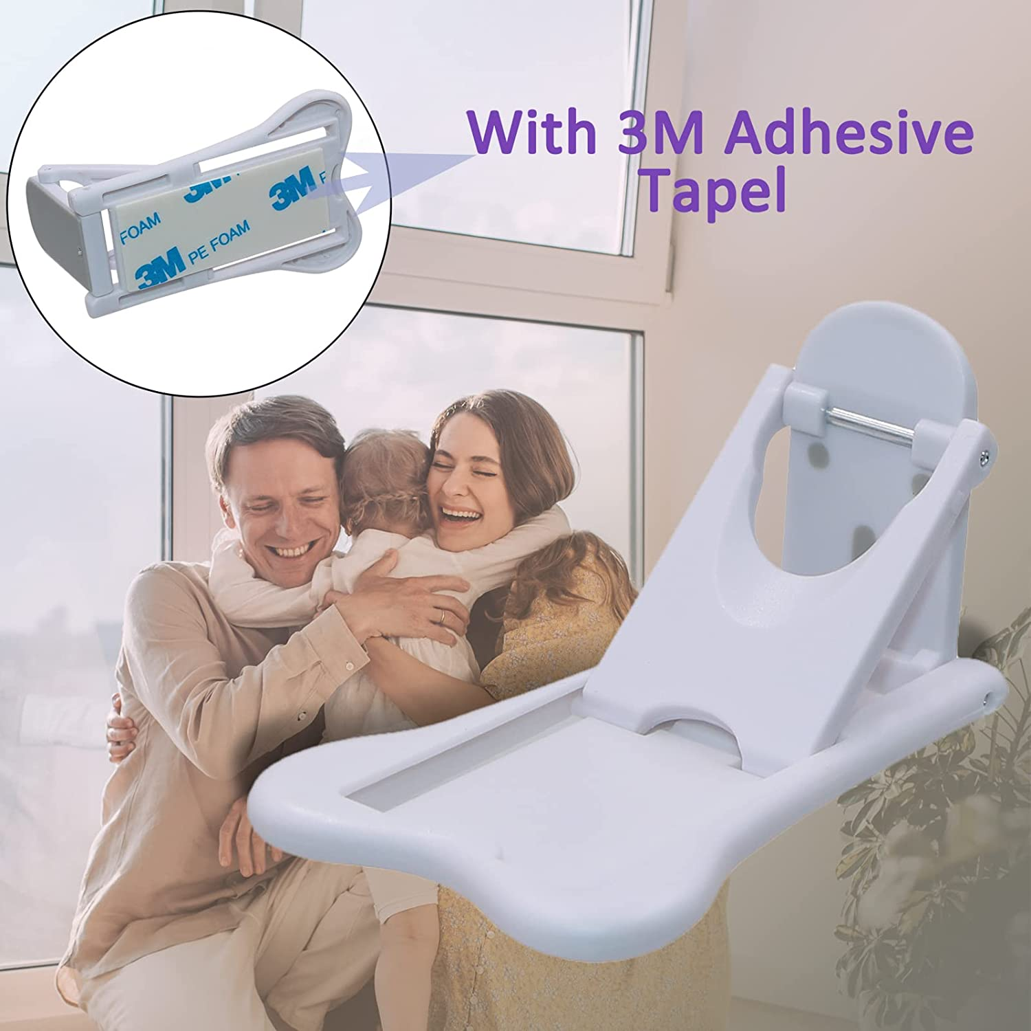 Sliding Door Lock for Child Safety, Window Stoppers for Vertical Windows, Sliding Glass Door Lock for Baby Proof (2 Pack) image number 5