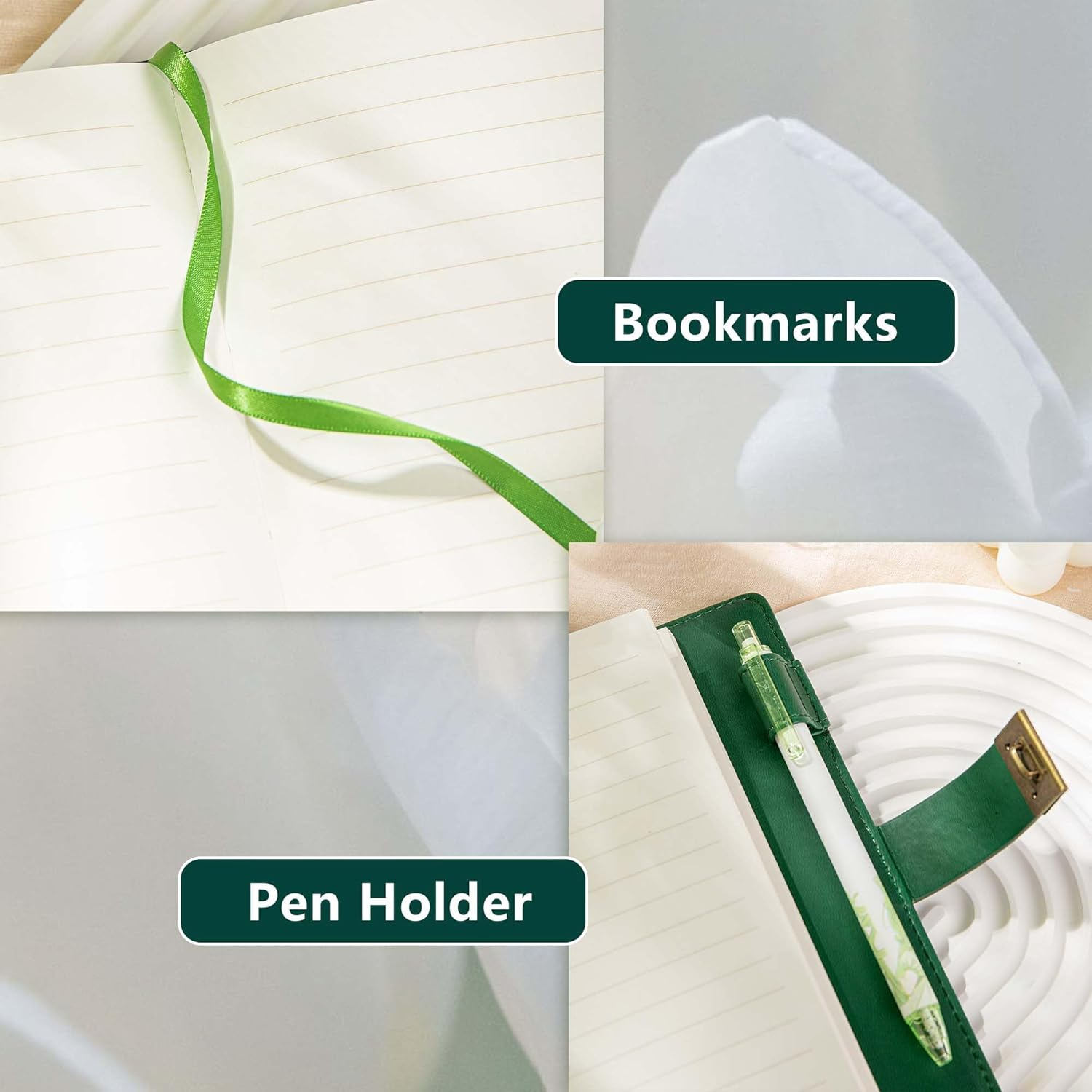 MGGAO Diary with Lock, Refillable PU Leather Diary with Lock and Key for Women Girls, B6 Secret Personal Daily Journal, Vintage Locking Diary, Moon and Flower Journal, 224 Pages Lined Journal