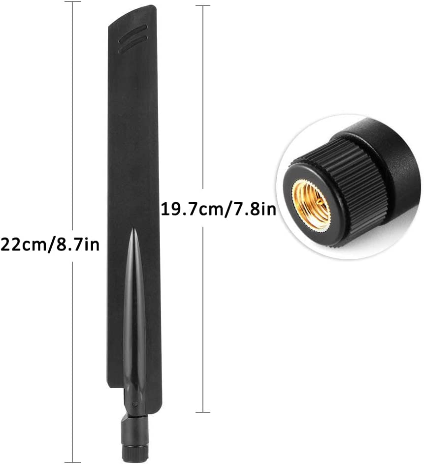 Eightwood 2.4Ghz 5Ghz Wifi Antenna Dual Band SMA Male Antenna (2-Pack) for Car Trailer Backup Cameras Wireless Security Cameras