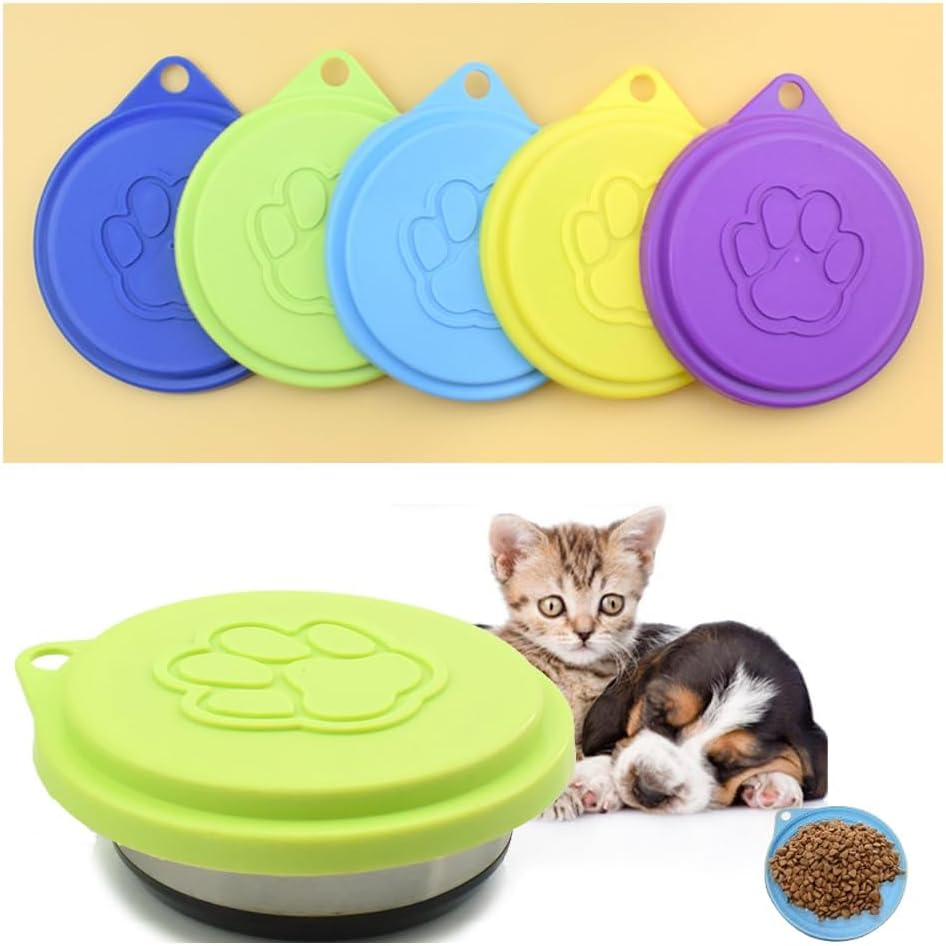 1 PCS Pet Food Can Plastic Lids Caps Reusable Reusable Plastic Dogs Cats Can Tin Cap Lid Cover, Random Color and Exquisite Workmanship Useful Pet Food Storage- image number 5
