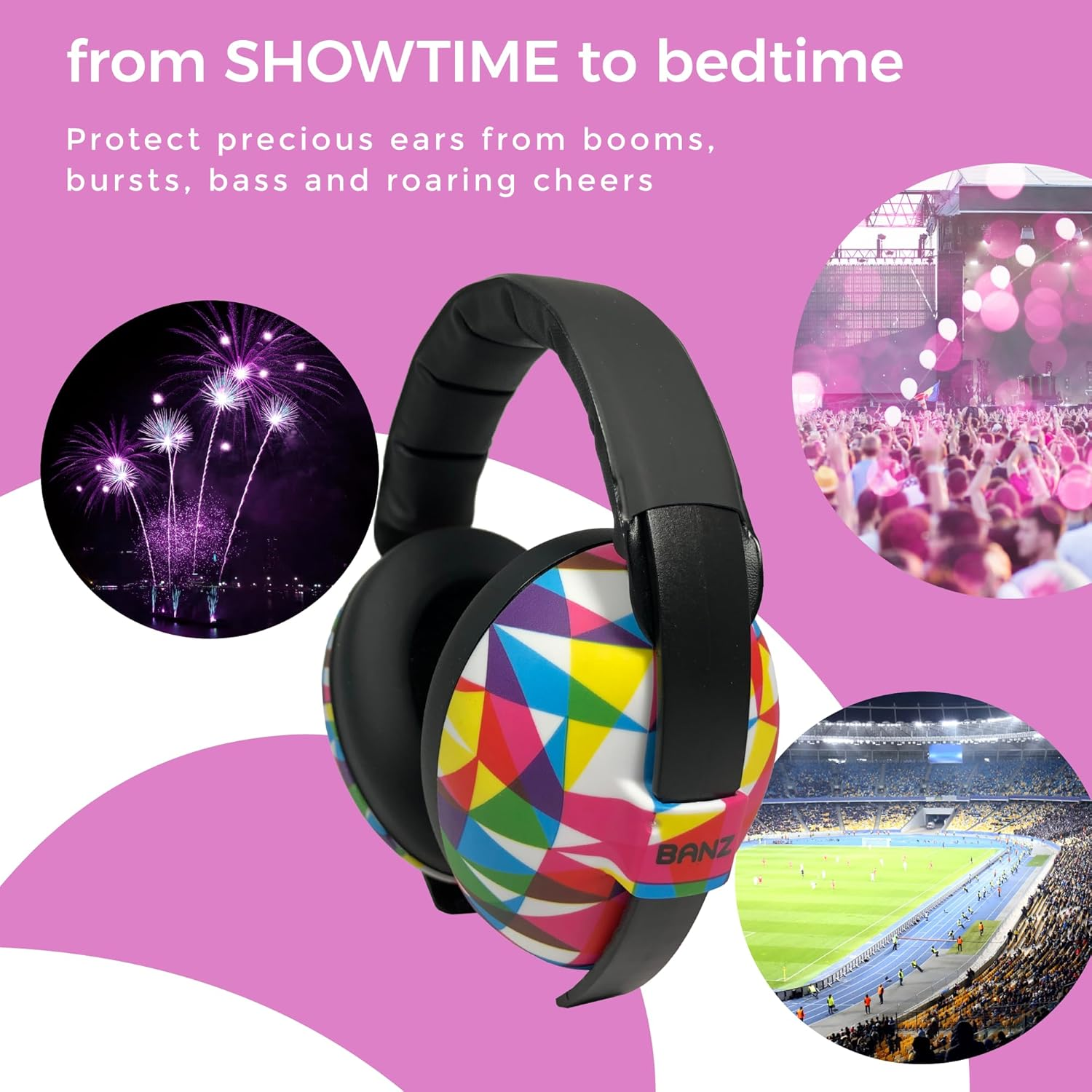 Banz Mini Earmuffs, Geometric, Small image number 5