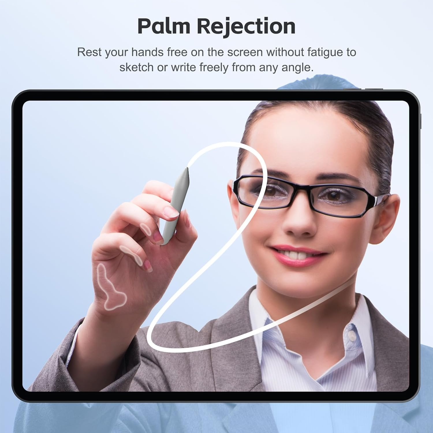 Stylus Pen for Ipad 2025-2018 with 13 Mins Fast Charge,Tilt Sensor Palm Rejection Pencil for Ipad 10/9/8/7/6Th,11Th A16,Air 11/13" M2/M3,Pro 11/13" M4/M5,Pro 12.9",Air 5/4/3,Mini 7/6/5 - Matte Black image number 5