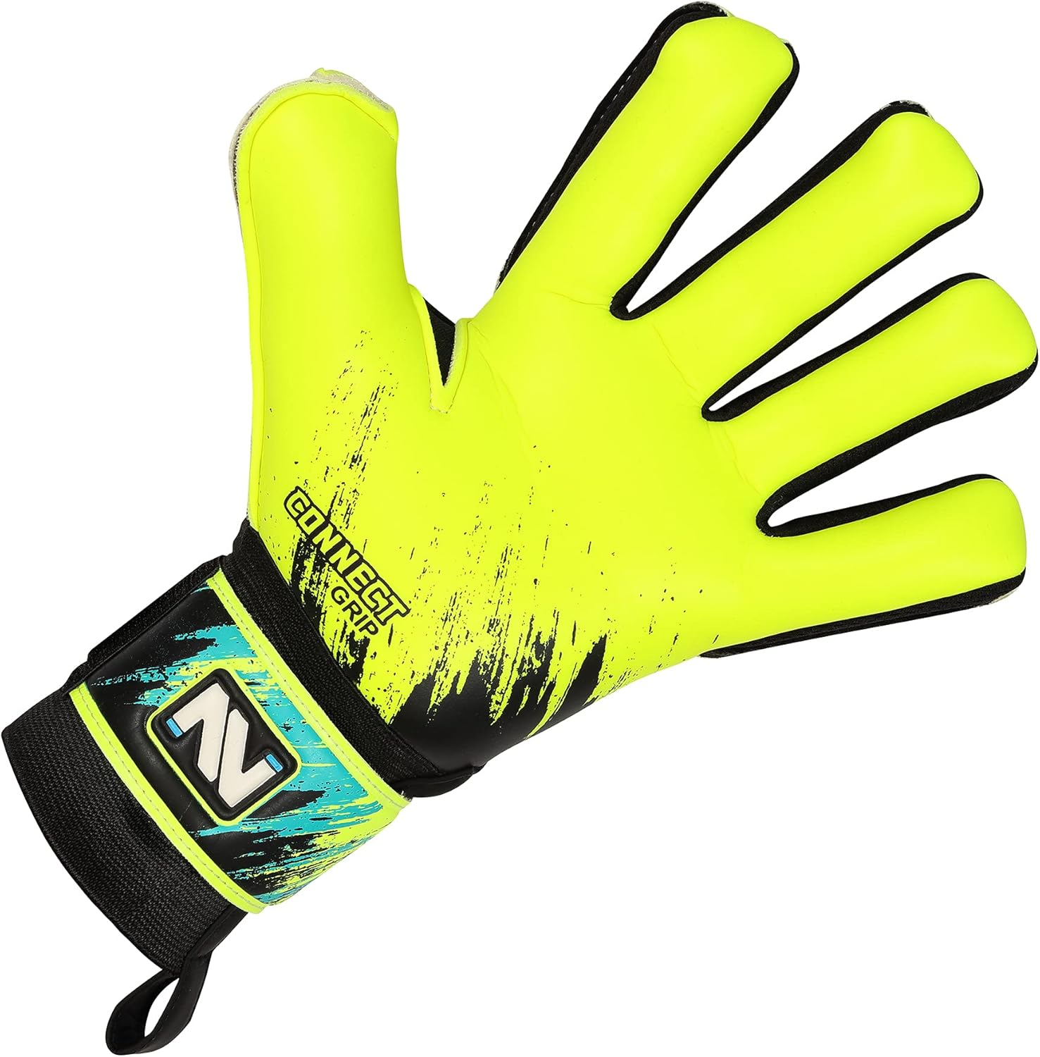 Connect Goalkeeper Gloves Premium Grip, Goalkeeper Gloves Kids, Youth & Adult, Football Gloves with Finger Support, Goalie Gloves, Goalkeeping Gloves Size 4/5/6/7/8/9/10