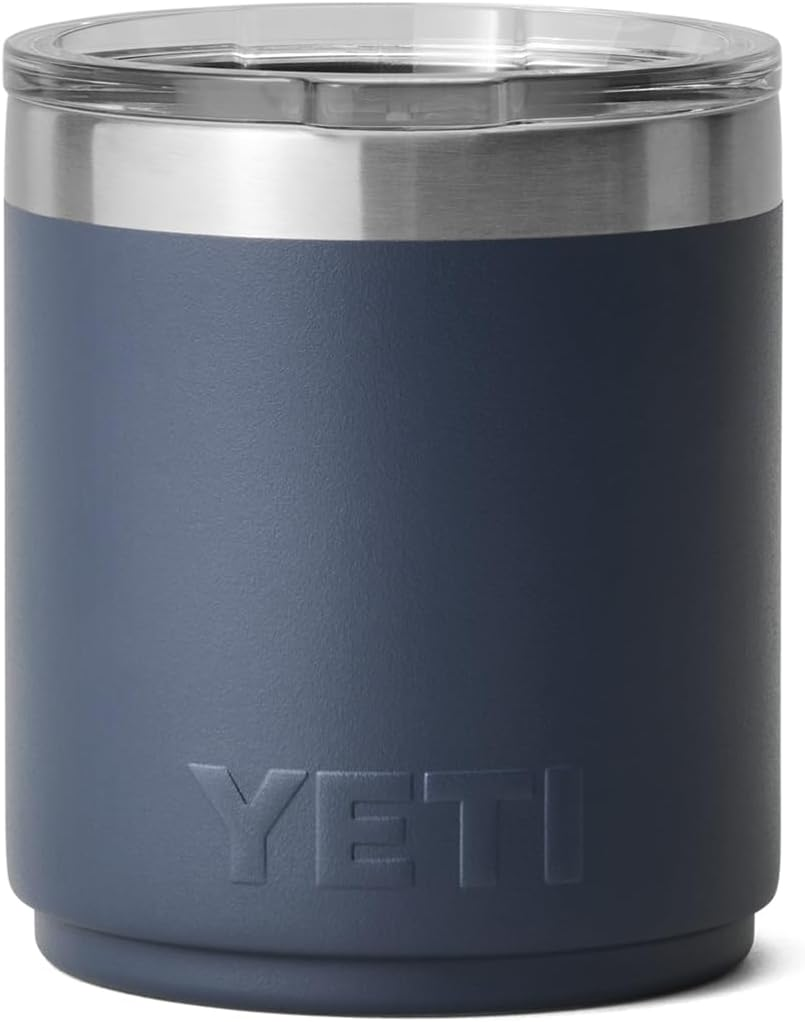 YETI Rambler 10 Oz Stackable Lowball 2.0, Vacuum Insulated, Stainless Steel with Magslider Lid, Navy