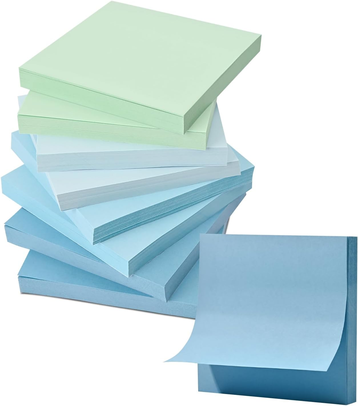 BAYTORY 640 Sheets Colored Sticky Notes, Gradient Memo Pads, Aesthetic Self-Stick Note, Self-Adhesive Sticky Note Easy to Post for Home Office School Supplies (Pink)