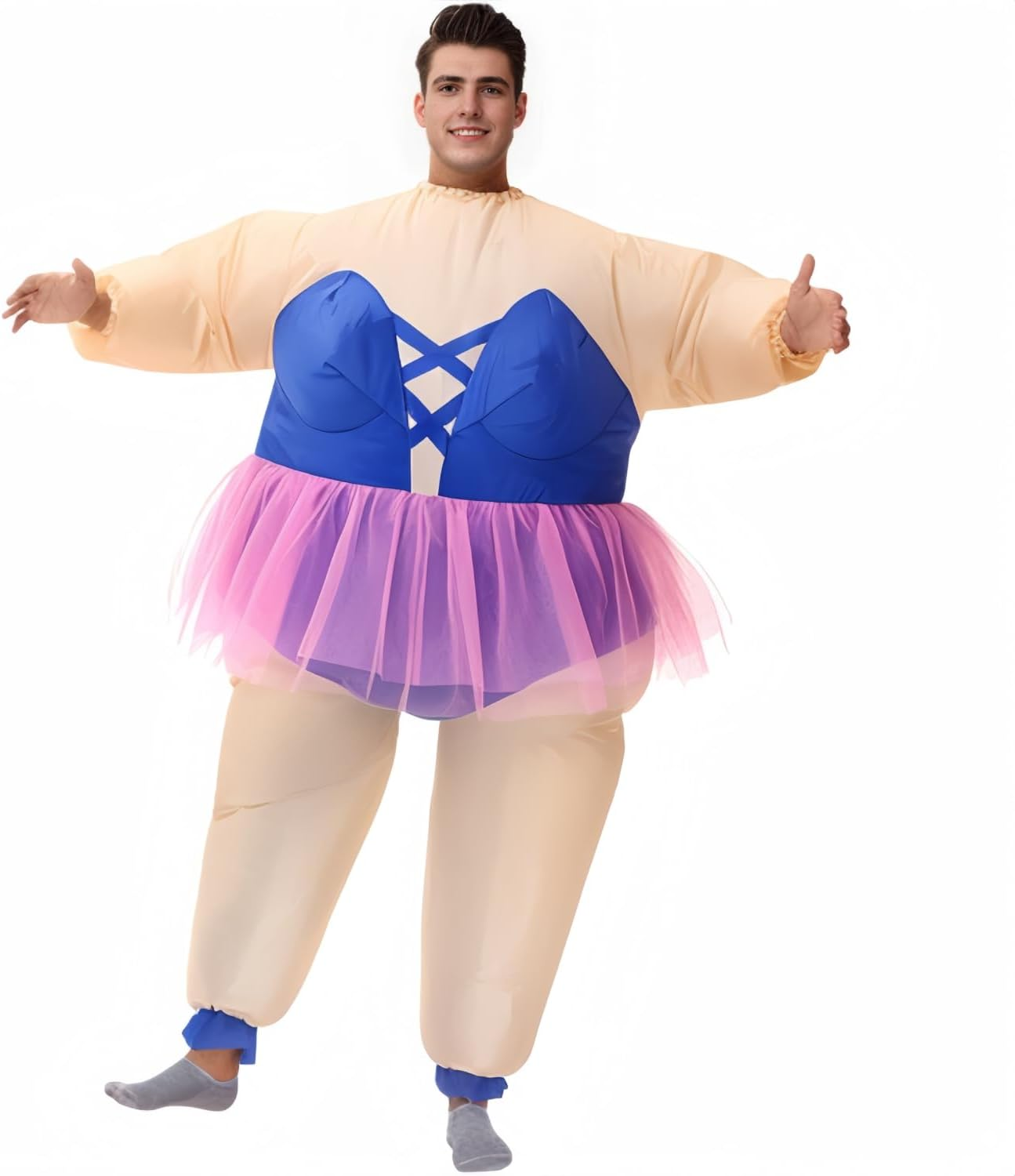 Inflatable Ballet Costume Funny Blow up Costume Fancy Dress Cosplay Party Unisex Adult image number 5
