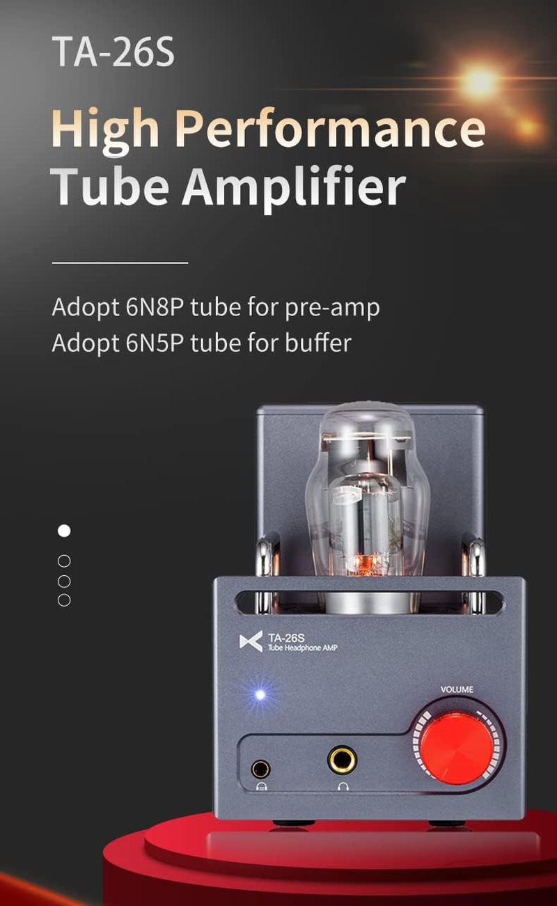 Xduoo TA-26S 6N8P 6N5P Tube AMP Pre-Amp Gold-Plated RCA Port High Performance Tube Headphone Amplifier image number 2