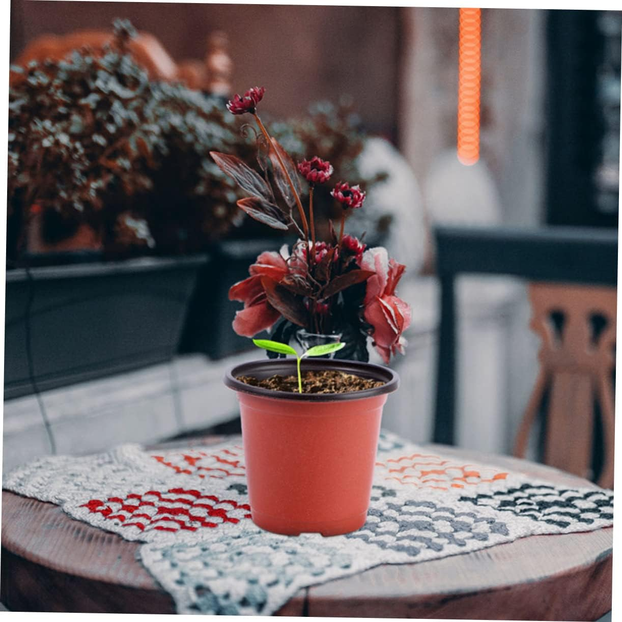 Toddmomy Plant Nursery Pots 20Pcs Plastic Flower Pots Simple Shape for Breathable Design image number 1