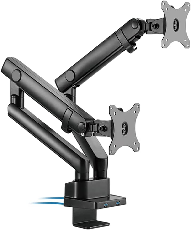 PRISM+ Arc Stealth Dual Monitor Arm | for Screens 17" - 34" | Weight up to 8Kg/Arm | VESA 75X75Mm 100X100Mm | Clamp/Grommet image number 6