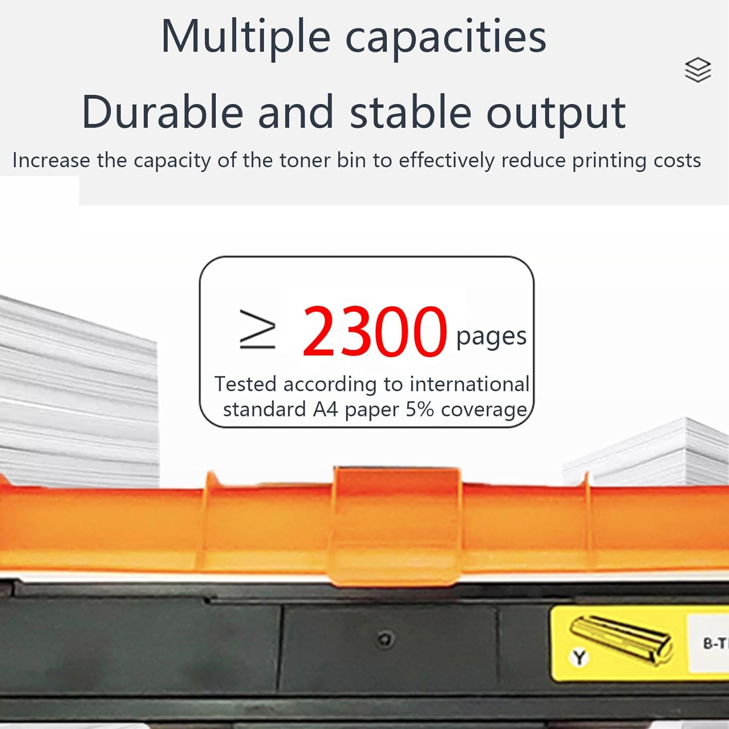JOJOBE Planet TN-258XLY Compatible Toner Cartridge with Brother MFC-L8390CDW L3755CDW L3760CDW L8240CDW HL-L3280CDW L3240CDW DCP-L3520CDW L3560CDW , 2300 Pages per Cartridge Yellow image number 3