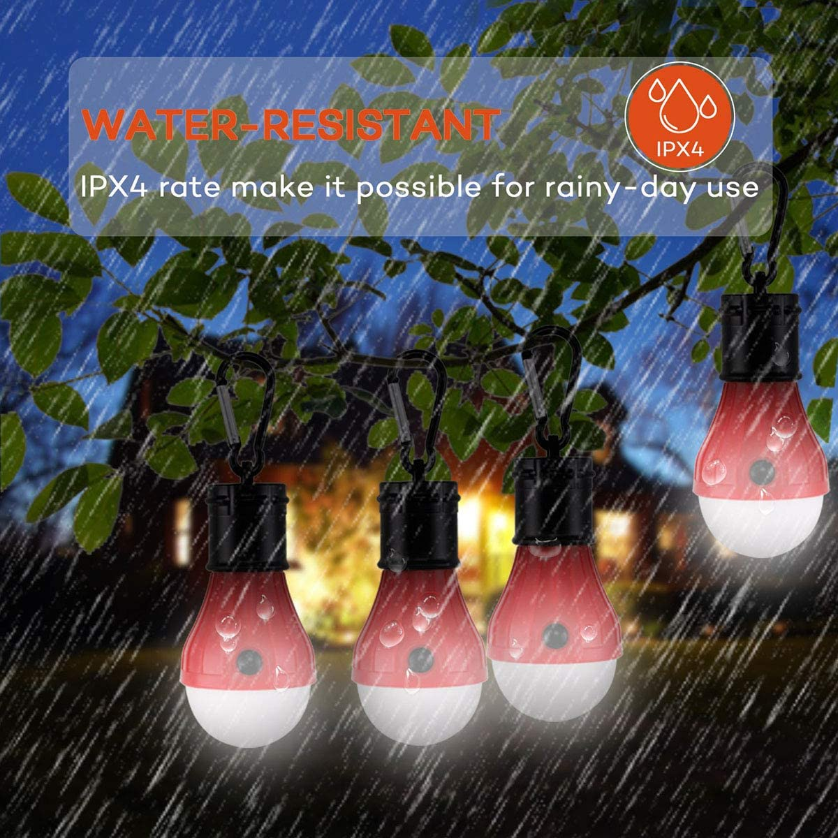 Dawntrees Tent Light, Camping Light, Camping Tent Portable LED Lights, Battery-Powered Emergency Lights, Hurricane Lights, Blackout Lights, Hook Lights, Used for Hurricane Emergency Backpack Hiking.&hellip; image number 2