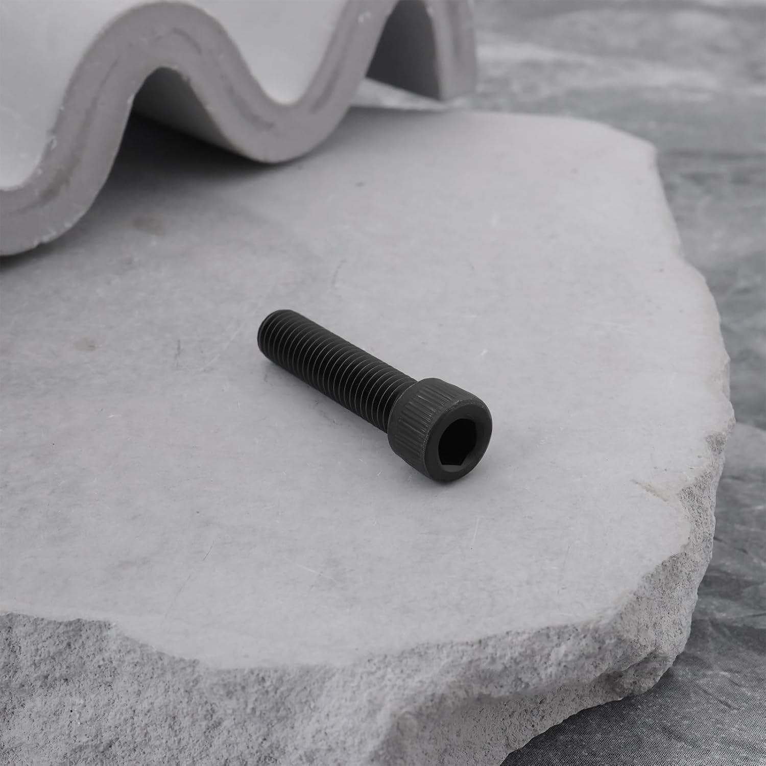 8 Pieces 1/4&rdquo;-28 Socket Head Cap Replacement Screw Compatible with A2 AR Gripand with Stainless Steel Star Lock Washer Black image number 5