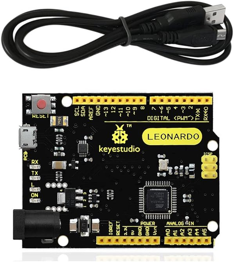 KEYESTUDIO Leonardo R3 Development Board with USB Cable for Arduino Starter Kit image number 2
