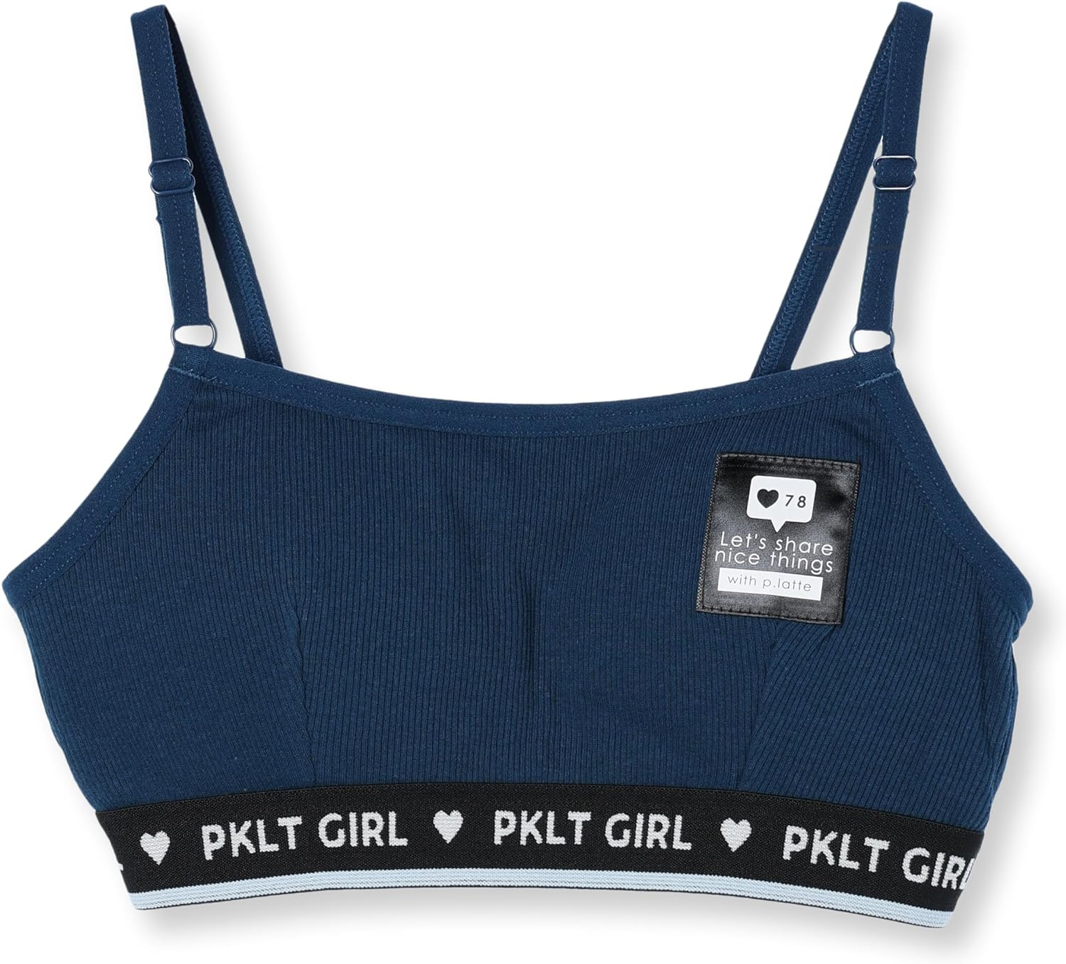 Pink-Latte(ピンクラテ) Pinklate 15138038485140 Girls' Underwear, 1P Bra, Navy, Navy, 140