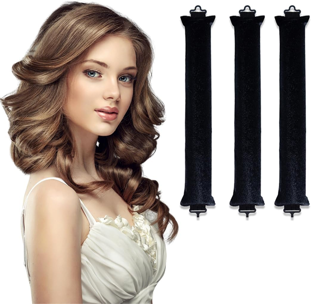 Curlers, No Heat Curling Iron for Long Hair, Heat-Free Curling Iron for All Hair Types, Homemade Heat-Free Curling Band Hairstyle Set for Medium to Long Hair (Pack of 3) image number 3