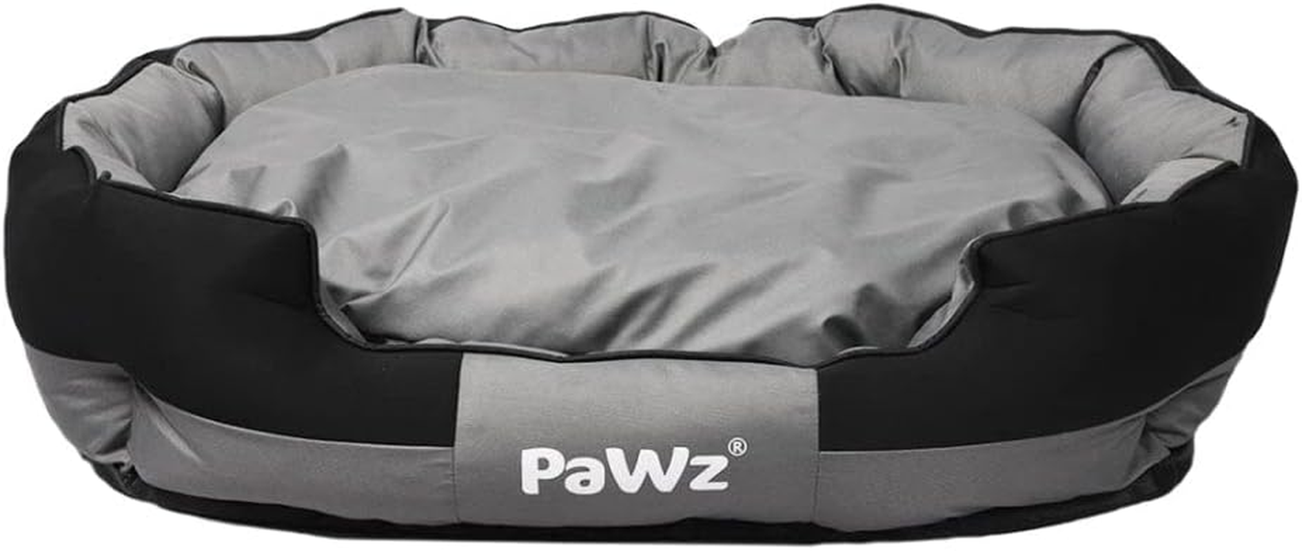 Pawz Waterproof Pet Dog Calming Bed Memory Foam Orthopaedic Removable Washable L, Dog Cat Sofa Bed with Head and Neck Support, Chew Proof Dog Bed, Pet Bed with Removable Cushion, Grey + Black image number 6