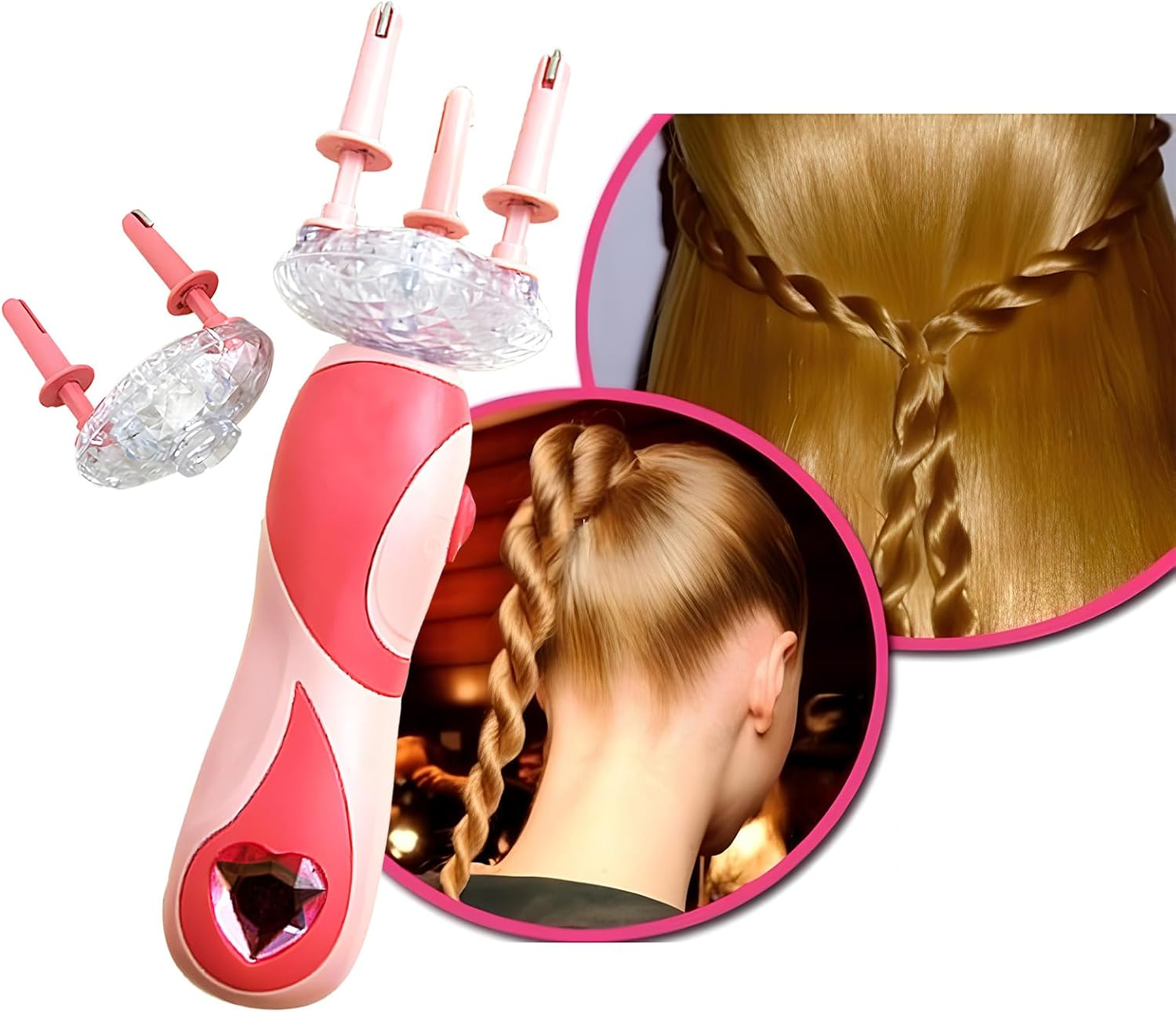 Hair Braiding Machine, Children'S Hair Braiding, Automatic Hair Braider, Girls Hair Styling Tool with 2 Hair Clips, 6 Hair Braiders, DIY Girls Hair Styling Tool, for Girls from 3 Years image number 1