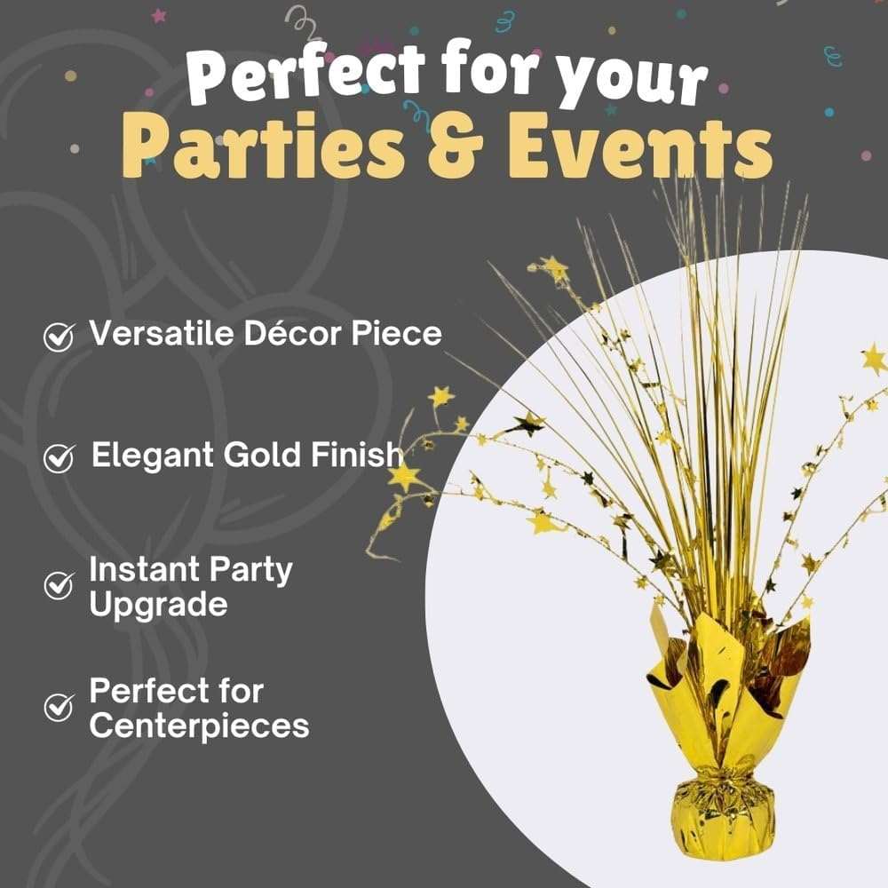 Foil Spray Centrepiece - Gold image number 2