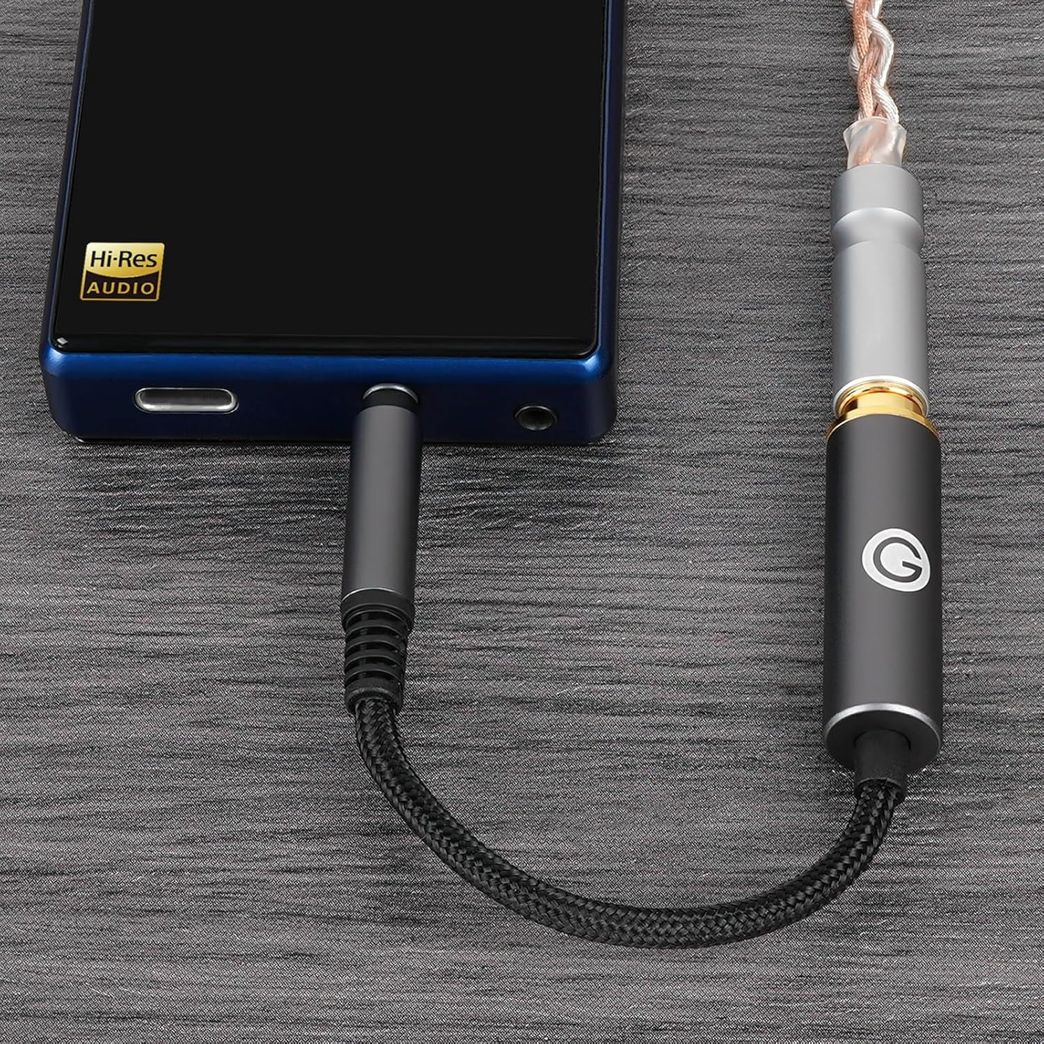 Geekria 3.5Mm Stereo Male to 4.4Mm Balanced Female Adapter Cable, 5-Core Audio Conversion Cord, Headphone Plug Adapter, Aluminum Alloy Connector, PP Yarn Metallic Upgrade Wire (0.5Ft) image number 5