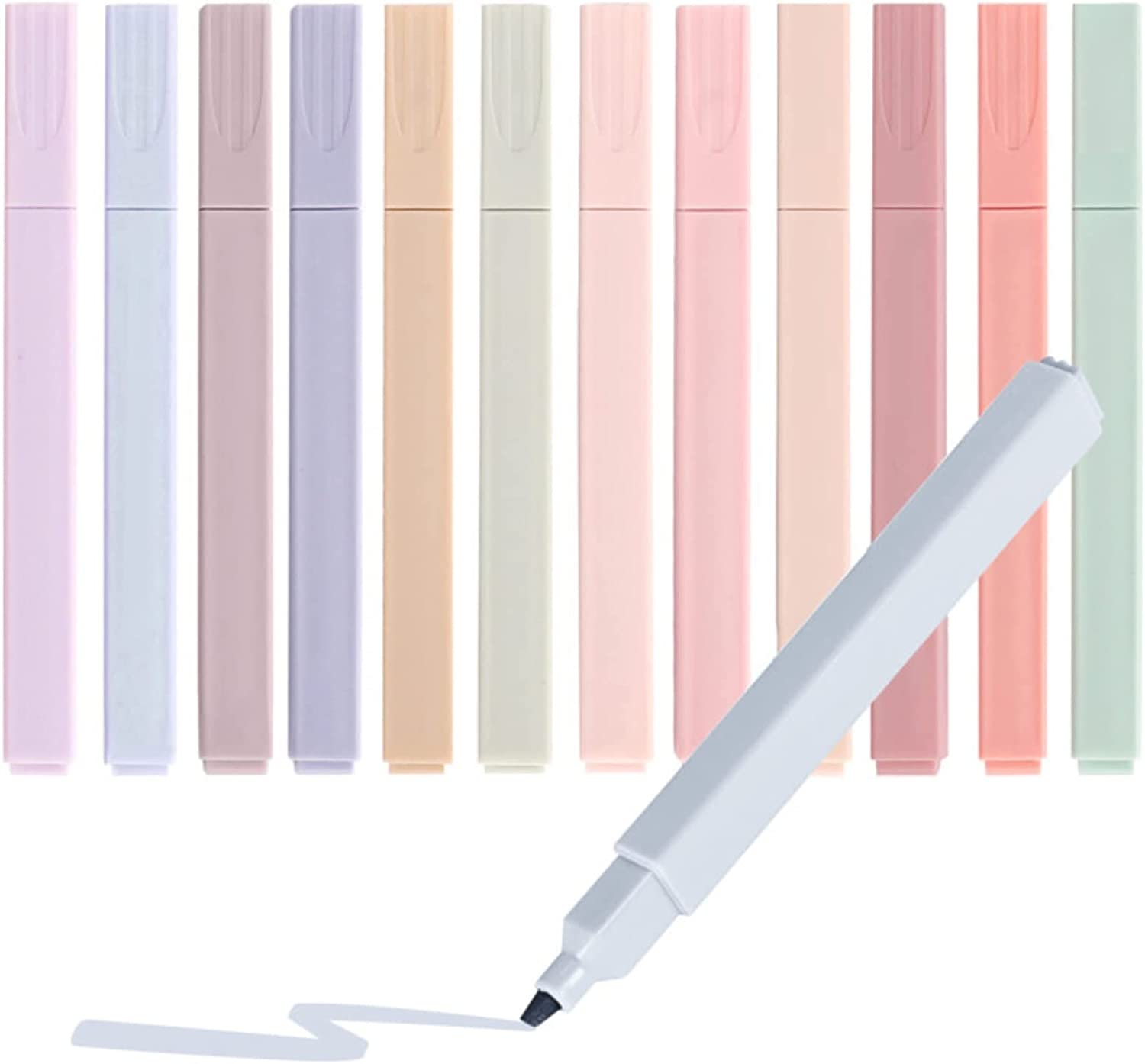 12 Pcs Aesthetic Highlighters,Bible Highlighter,Pastel No Bleed Pen, Planner Pens,Book Annotating Set image number 6