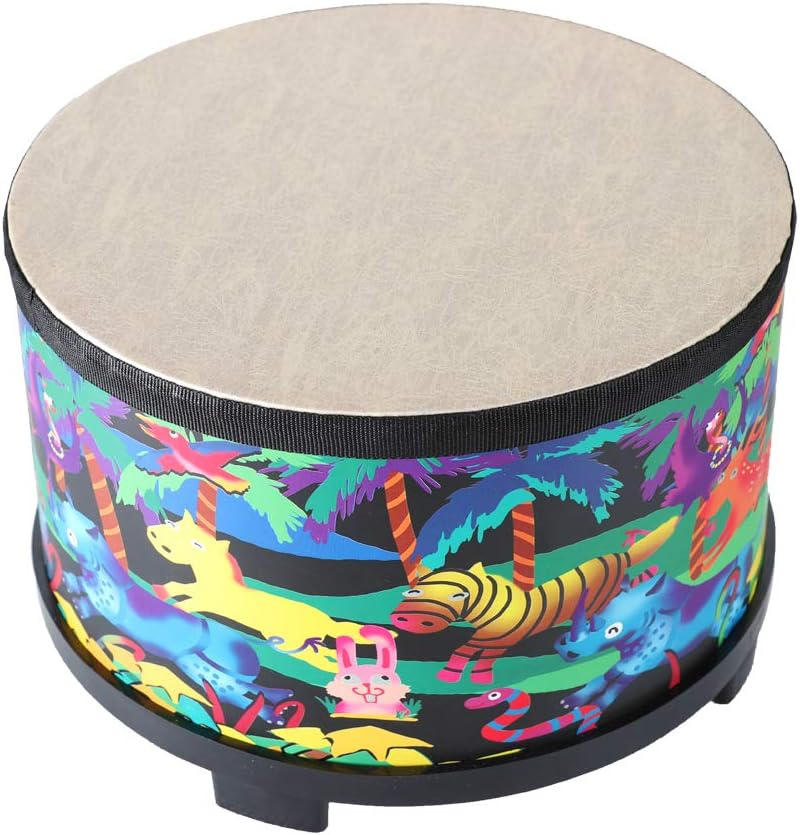Floor Tom Drum for Kids 10 Inch Percussion Instrument Music Drum with 2 Mallets for Baby Children Special Christmas Birthday Gift image number 2