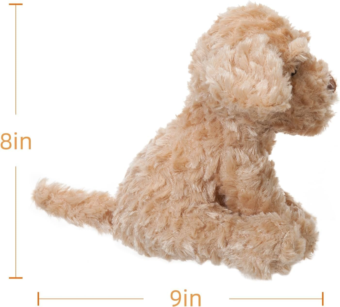 Apricot Lamb Toys Plush Brown Plush Puppy Stuffed Animal Soft Cuddly Perfect for Child （Brown Plush Puppy，8 Inches image number 4