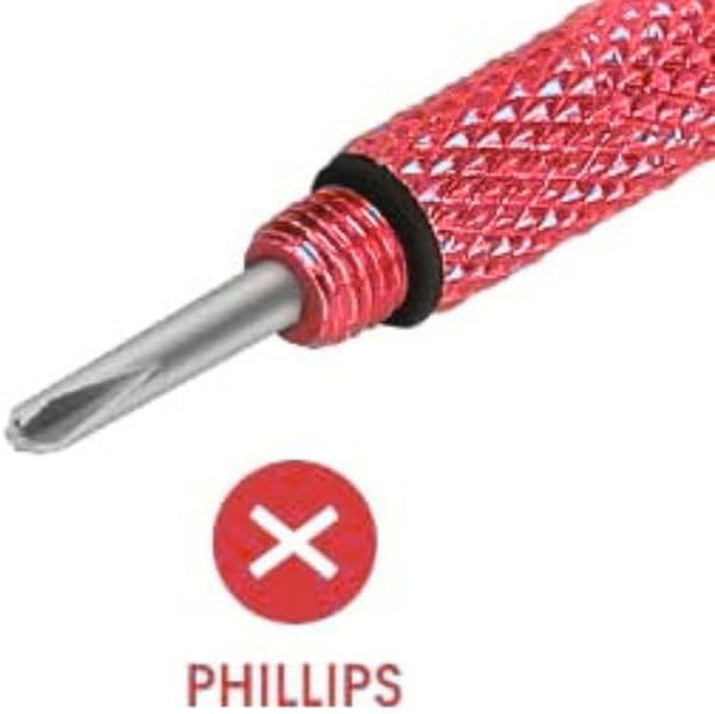 UNEAK - Eyeglass Screwdriver Repair Kit Red Precision 3 in 1 Mini Screwdrivers Set Keychain Glasses, Sunglasses, Sunglass, Watch, Electronics, Eyeglasses, Flat Head, Phillips, Hex - Pink image number 4