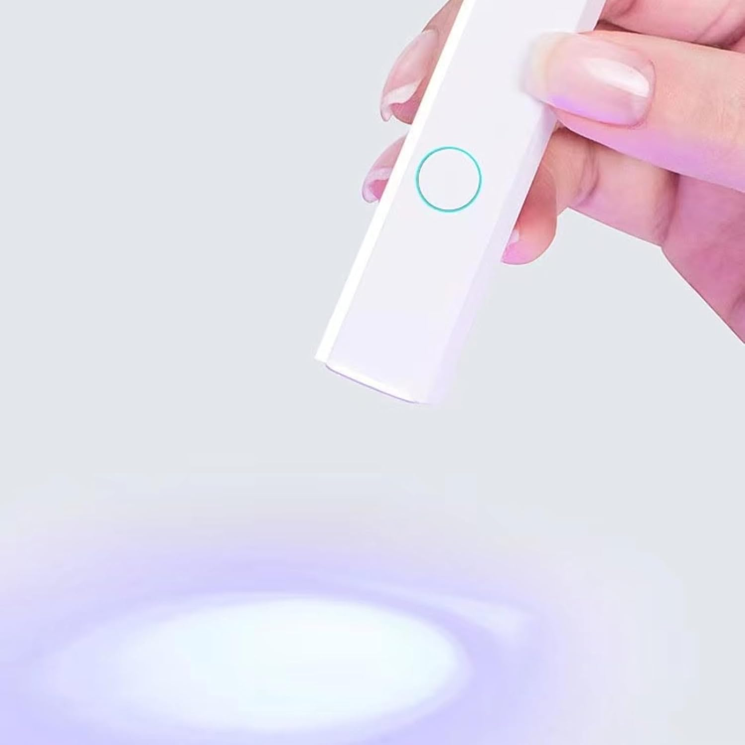 Handheld UV Light for Gel Nails, Gel Nails Flash Cure Lamp, Gel Nails LED Nail Lamp Portable Mini Nail Dryer, Cordless Rechargeable USB Nail Dryer for Fast Curing, Home DIY Manicure Nail Art (White) - White image number 4