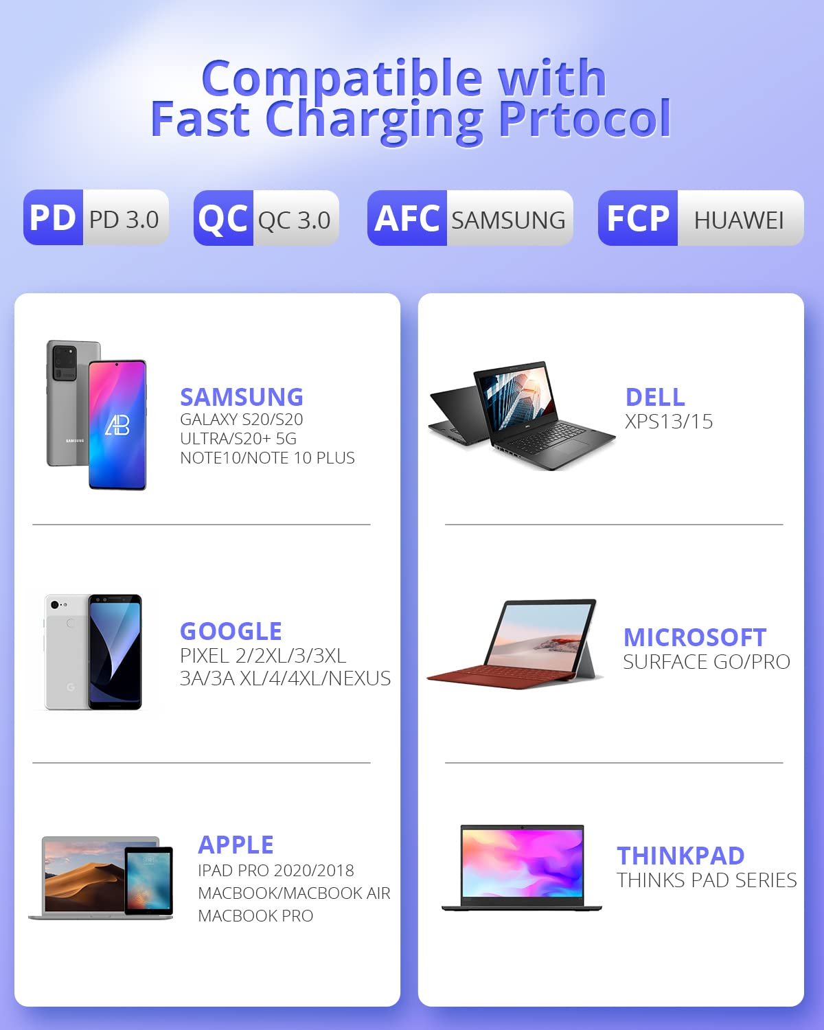 USB C to USB C Cable [3-Pack 10Ft], USB C Charger Cable 60W/3A Fast Charging for Samsung Galaxy S23/S22/S21/S20, Note 20/10, Macbook, Ipad, Switch, Pixel, LG and More image number 1