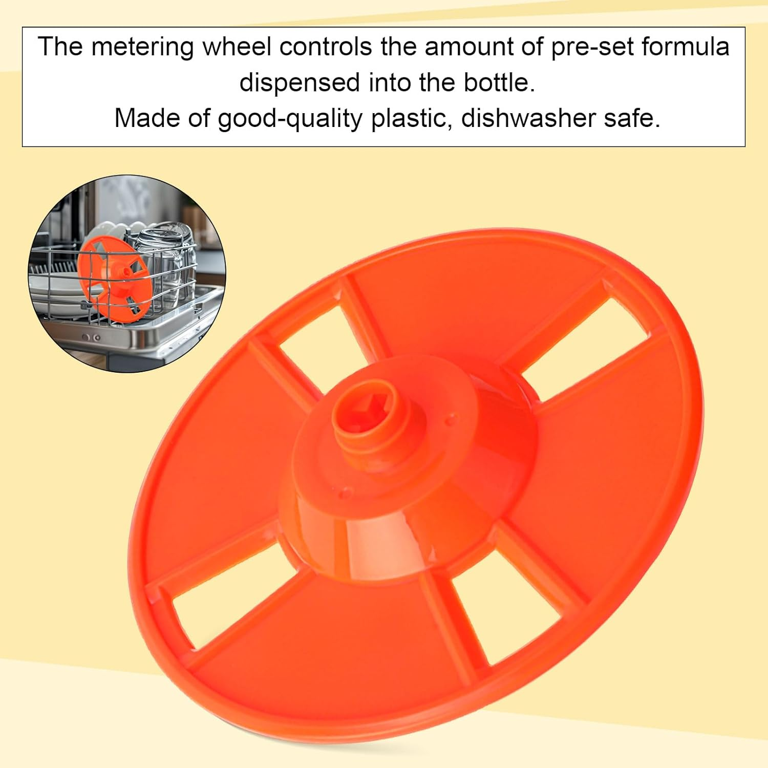 BOXOB 5 Pcs Replacement Parts Compatible with Baby Brezza Formula Pro Advanced and Wifi Model FRP0046 FRP0047 FRP0048 FRP0066, Includes Stirring Wheel Locking Cover Measuring Wheel Axle & Scraper image number 5